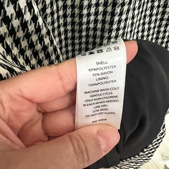 NWT RACHEL ZOE Double Breasted Houndstooth Dress Black and White Sz 10 - Picture 7 of 7
